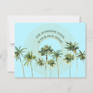 Anúncio Novo Endereço Palm Trees em Movimento na Flórida