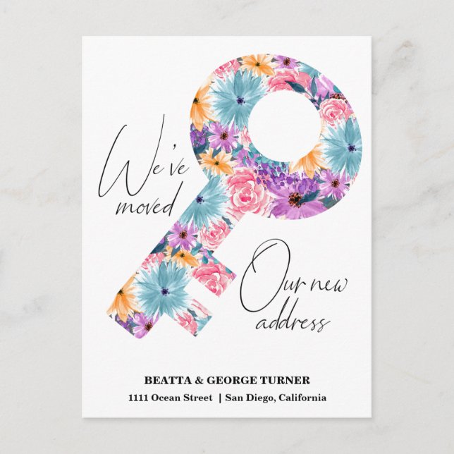 Anúncio Novo Endereço Residencial, Cartão Postal de Anúnci (Frente)