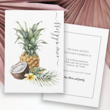 Novo endereço tropical do ananás e do coco