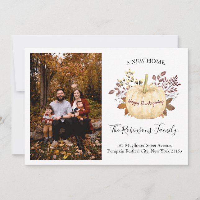 Anúncio Novo Movimento de Feriado de Pumpkin em Ação de Gr (Frente)