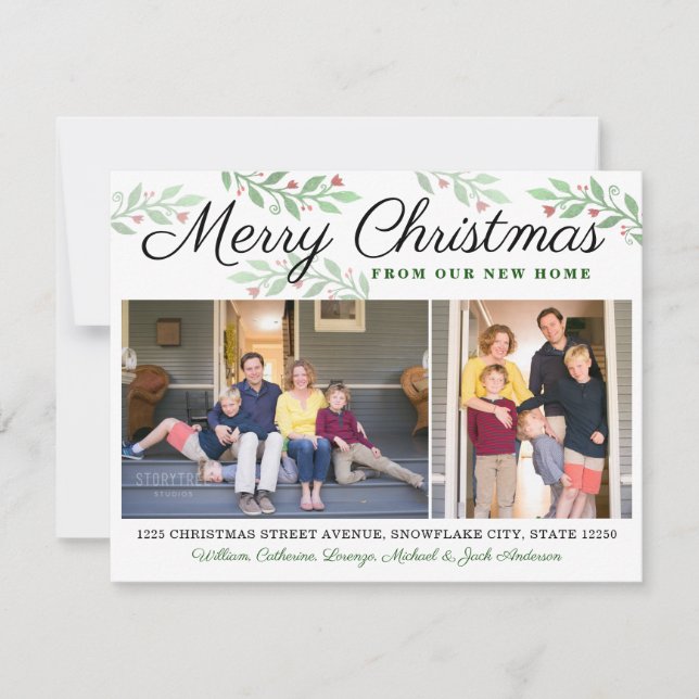 Anúncio Novo Natal Feliz 2 Feriado de Foto em Movimento (Frente)