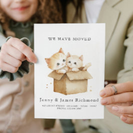 Anúncio Novos endereços de gatos-cuta na caixa de papelão