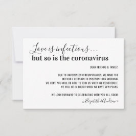 Anúncio O Amor é Contagioso Adiamento de Casamento Covid19