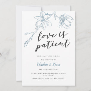 Anúncio O Amor é Paciente Atraso de Casamento Floral