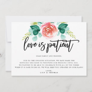 Anúncio O Amor é Paciente Atraso do Casamento