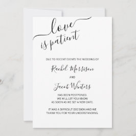 Anúncio O Amor é Postergação Elegante e Paciente