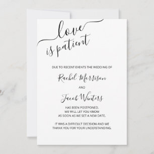 Anúncio O Amor é Postergação Elegante e Paciente