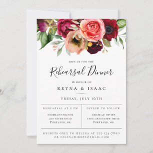 Anúncio O Bohemian floresce jantar de ensaio