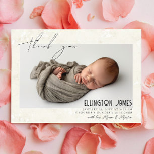 Anúncio O Elegante Duas Fotos para Bebês, Beige Birth anun
