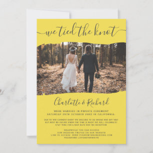 Anúncio O elopemento de casamento amarelo amarrou a foto d
