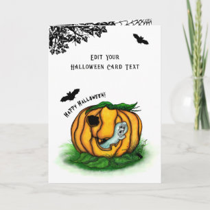 Anúncio O Fantasma do Halloween, Morcego, Fantasma e Aranh