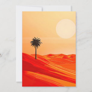 Anúncio Oásis do Deserto de Verão Minimalista