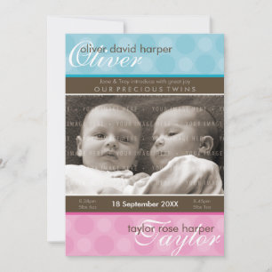 Anúncio OBRIGADO DO BEBÊ DOS GÊMEOS VOCÊ:: harmonia 1P