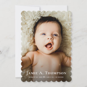 Anúncio Obrigado Heart Modern Birth New Baby Photo