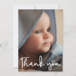 Anúncio Obrigado Modern Vertical Baby Photo Birt