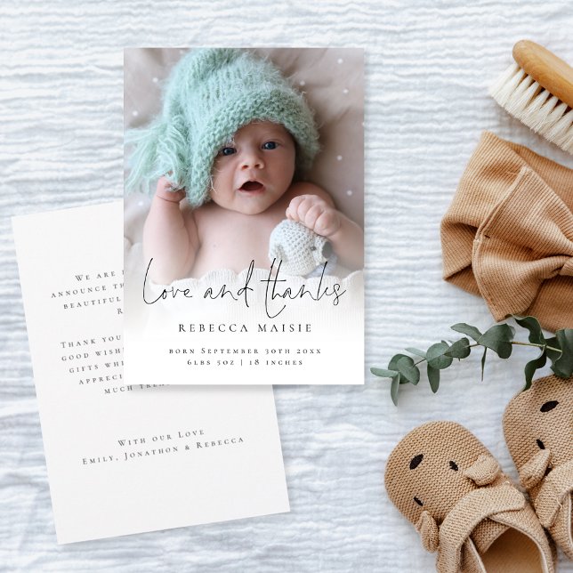 Anúncio Obrigados Elegante de Amor com Sobreposição de Fot (Criador carregado)