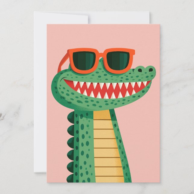 Anúncio Óculos de sol de crocodilo engraçado, animal de de (Frente)