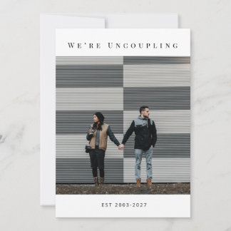 Anúncio Officially Divorced Modern Announcement Photo Card