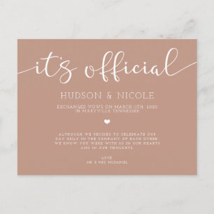 Anúncio Oficial de Casamento Furtivo