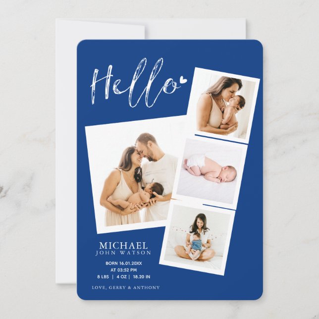 Anúncio Olá, Fita Fotográfica Colagem Bebê Garoto Anno (Frente)