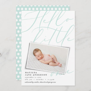 Anúncio Olá, moderna tipografia do gráfico aqua