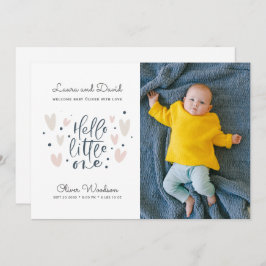 Anúncio Olá, Pequeno Anunciante de Foto do Bebê Azul