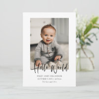 Olá World Script Welcome Baby Photo Birth