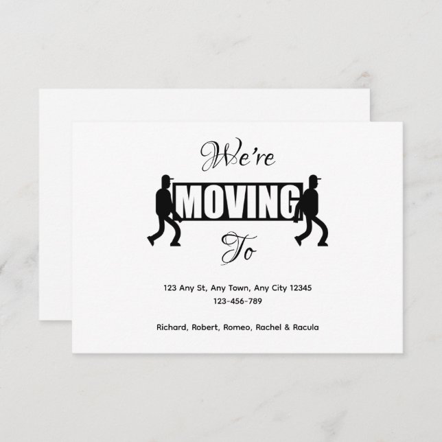 Anúncio On the Move New Home Announcement (Frente/Verso)