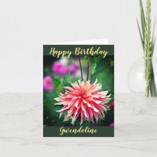 Anúncio Orange and Pink Dahlia Flor Personal Birday