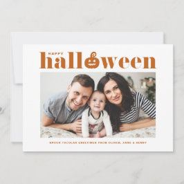 Anúncio Orange Jack-o' lanterna Foto Feliz Dia das Bruxas