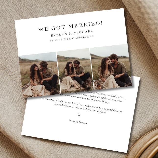 Anúncio Orçamento Moderno de Casamento Boho Ficamos Noivos (Criador carregado)