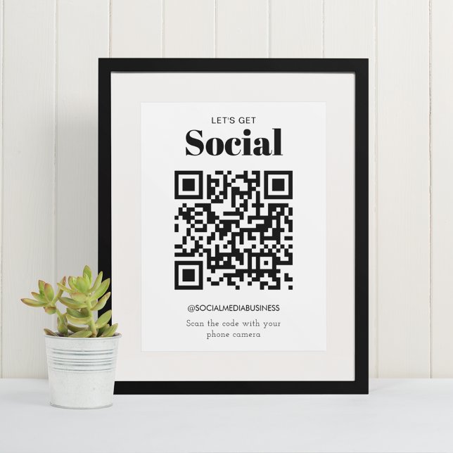 Anúncio Orçamento Simples Vamos Ficar Sociais Código QR Mí (Front)