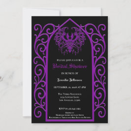 Anúncio Ornate purple border Gothic Bridal Shower