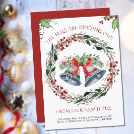 Anúncio Os sinos estão tocando Holly Wreath se movendo