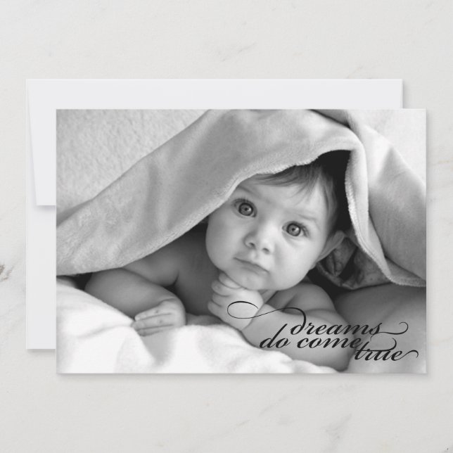 Anúncio Os Sonhos Se Realizam {Anúncio De Nascimento} (Frente)