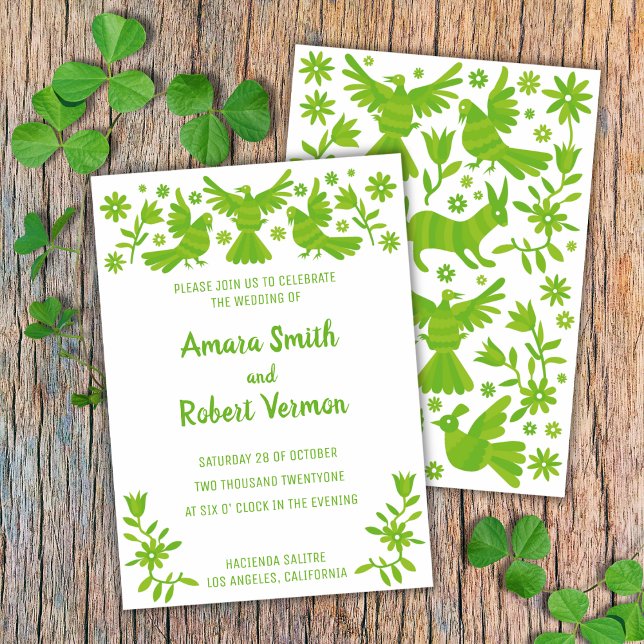 ANÚNCIO OTOMI, MEXICA, VERDE, FLORES E AVES (Criador carregado)