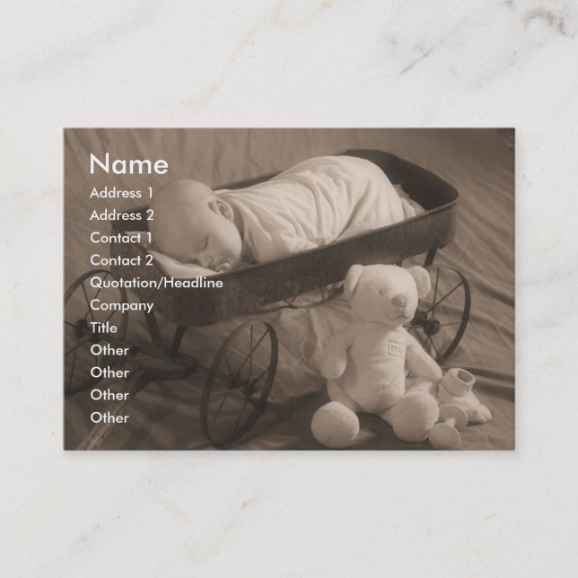 Anúncio ou negócio do bebê (Frente)