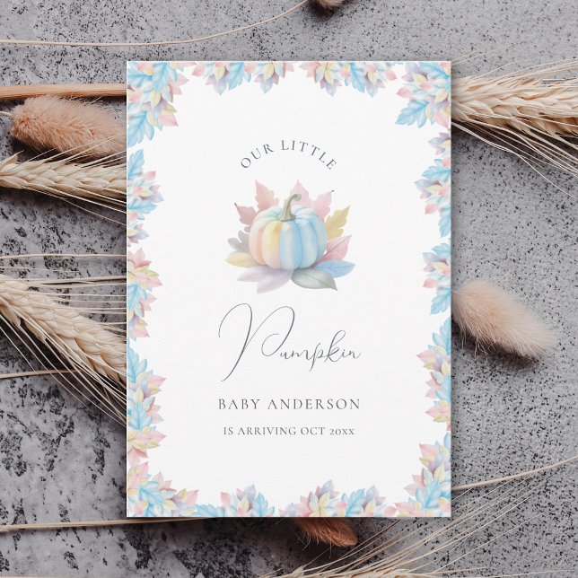 Anúncio Our Little Pumpkin is Arriving Fall Baby Arrival (Criador carregado)