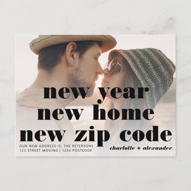 Anúncio ousado de mudança de foto de ano novo (Frente)