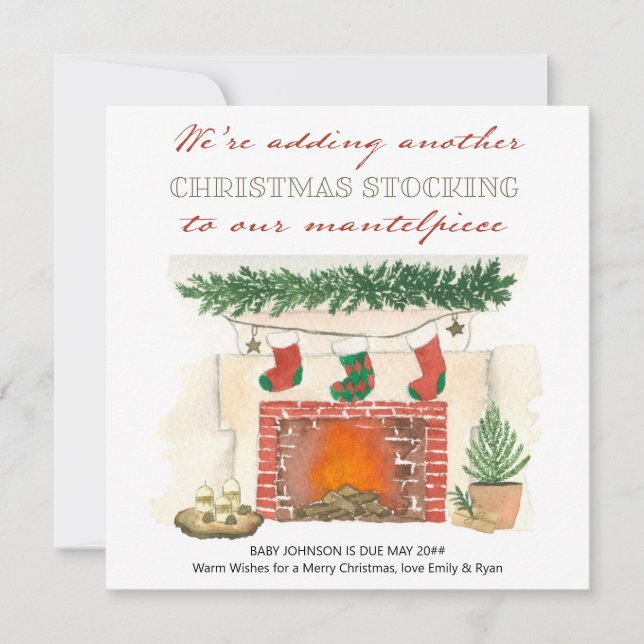 Anúncio Outra Gravidez de Foto no Natal (Frente)