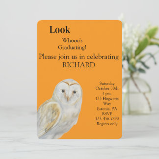 Anúncio Owl Graduation Invitation 