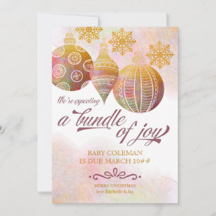 Anúncio Pacote de Enfeites de natal de Joy Photo Gravidez