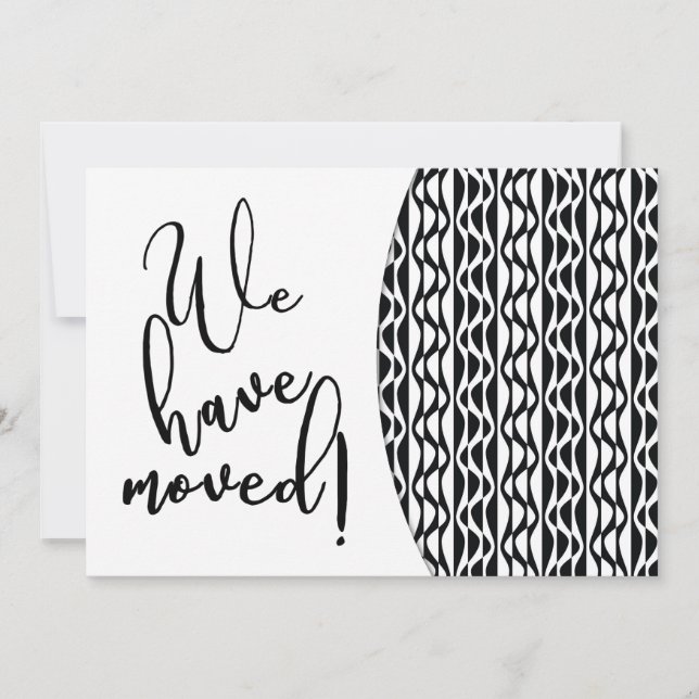 Anúncio Padrão de Onda Retroativa preto-e-branco "Nós nos  (Frente)