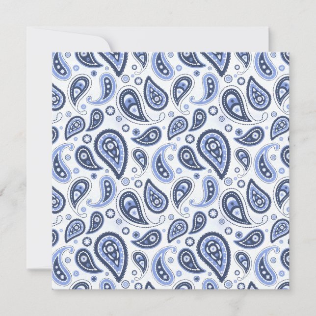 Anúncio Padrão Paisley Azul (Frente)
