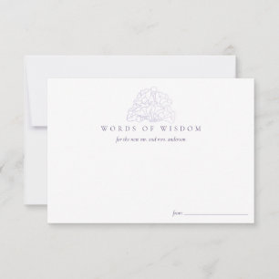 Anúncio Palavras de Sabedoria de Casamento Roxo para Recém
