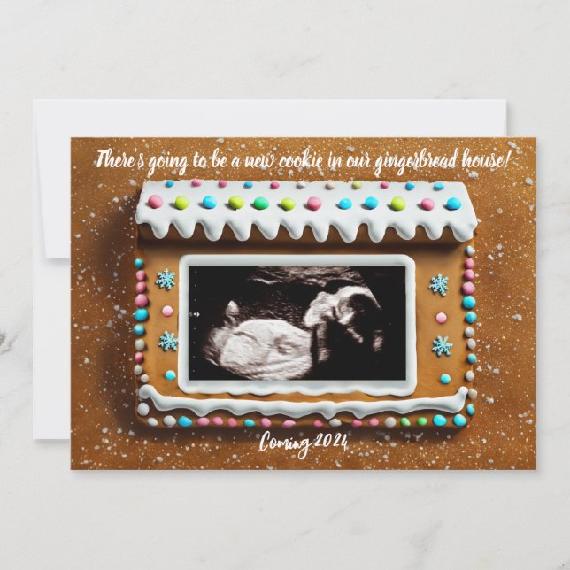 Anúncio Pão-de-Gengala Único Casa Bebê Ultrassom Gravidez (Frente)