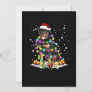 Anúncio Papais noeis Rottweiler Luzes de Árvore de Natal