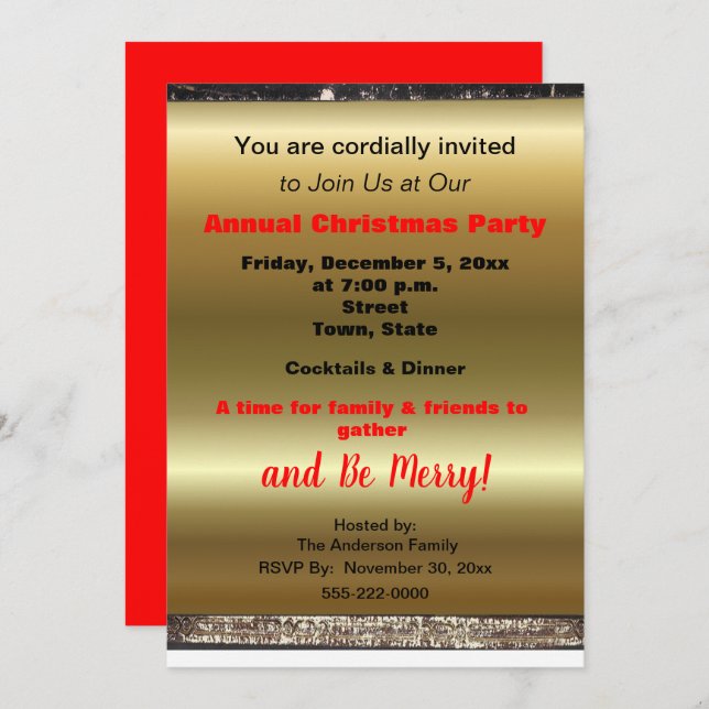 Anúncio Papais noeis Secretos do Partido do Natal Dourado  (Frente/Verso)