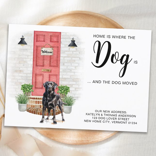 Anúncio Para casa é onde o cachorro é que nós movemos o ca (Criador carregado)