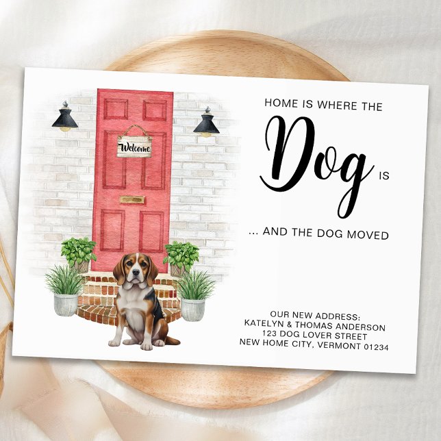 Anúncio Para casa é onde o cachorro é que nós movemos o ca (Criador carregado)